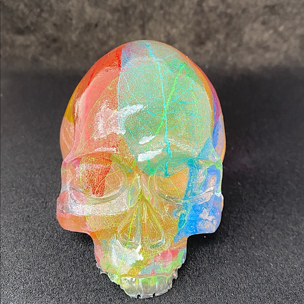 Mixed media resin skulls